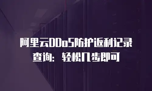 阿里云DDoS防护返利记录查询：轻松几步即可