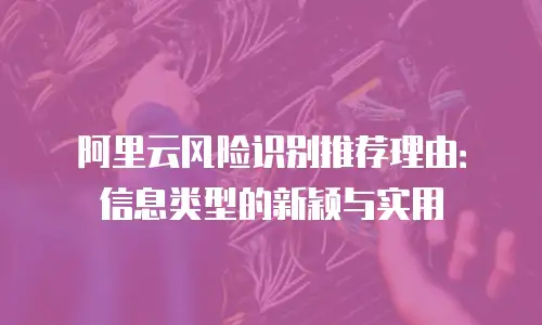 阿里云风险识别推荐理由：信息类型的新颖与实用