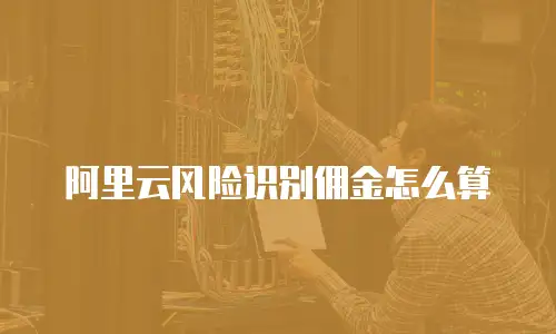 阿里云风险识别佣金怎么算