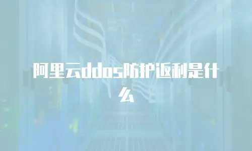 阿里云ddos防护返利是什么