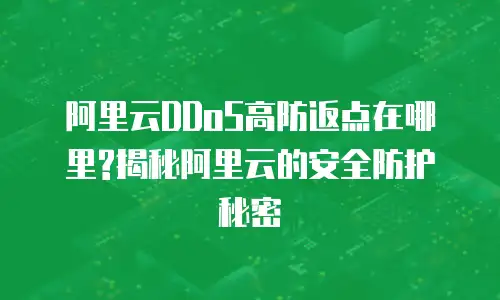 阿里云DDoS高防返点在哪里?揭秘阿里云的安全防护秘密