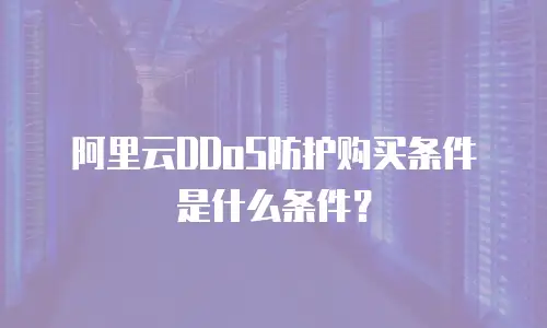 阿里云DDoS防护购买条件是什么条件？