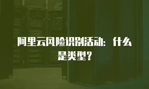 阿里云风险识别活动：什么是类型？