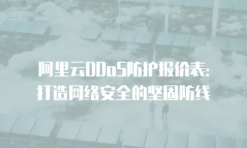 阿里云DDoS防护报价表：打造网络安全的坚固防线