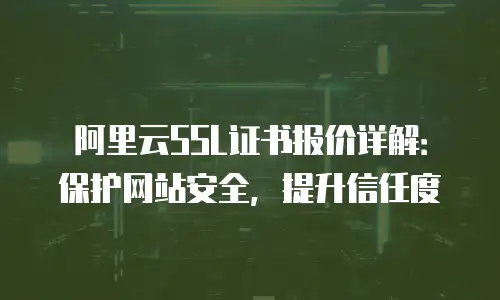 阿里云SSL证书报价详解：保护网站安全，提升信任度