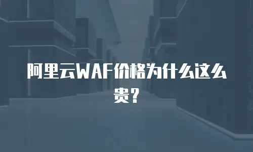 阿里云WAF价格为什么这么贵？