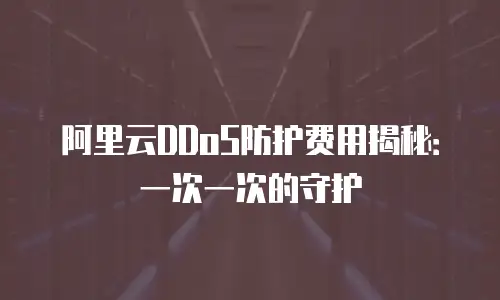 阿里云DDoS防护费用揭秘：一次一次的守护