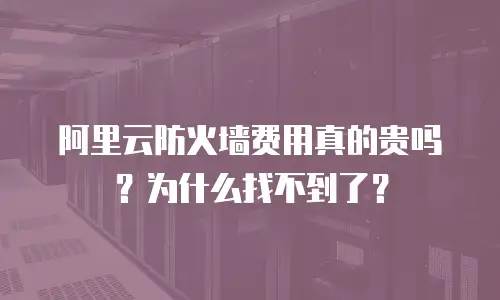 阿里云防火墙费用真的贵吗？为什么找不到了？