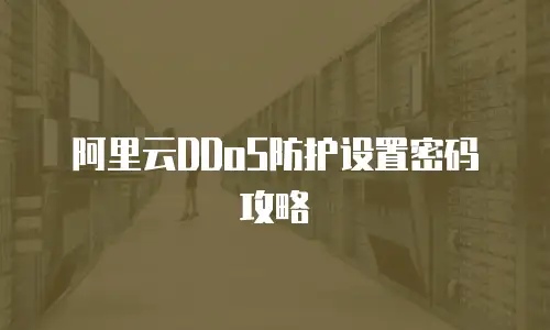 阿里云DDoS防护设置密码攻略