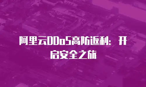 阿里云DDoS高防返利：开启安全之旅