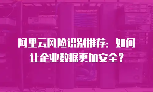 阿里云风险识别推荐：如何让企业数据更加安全？