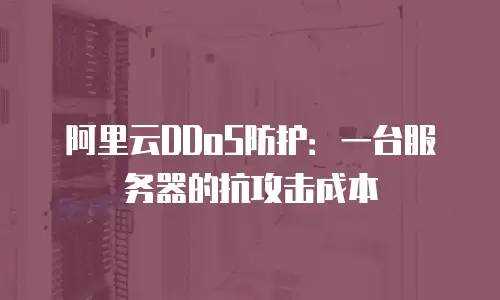 阿里云DDoS防护：一台服务器的抗攻击成本