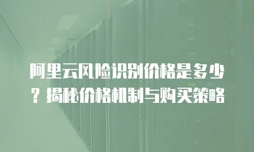 阿里云风险识别价格是多少？揭秘价格机制与购买策略