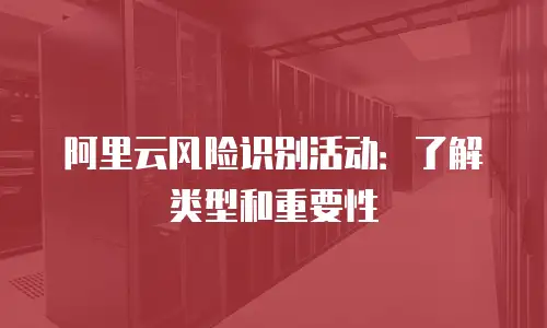 阿里云风险识别活动：了解类型和重要性