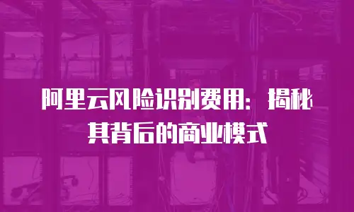 阿里云风险识别费用：揭秘其背后的商业模式