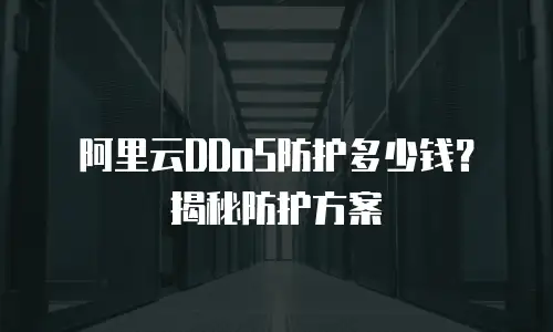 阿里云DDoS防护多少钱？揭秘防护方案