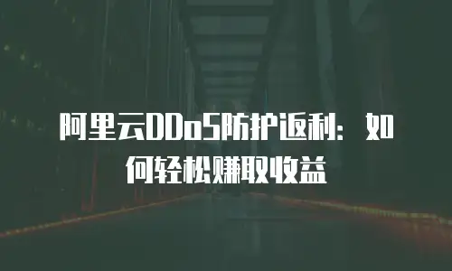 阿里云DDoS防护返利：如何轻松赚取收益