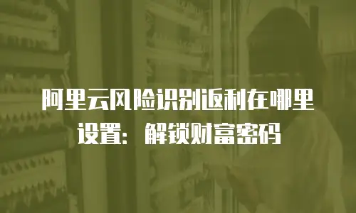 阿里云风险识别返利在哪里设置：解锁财富密码