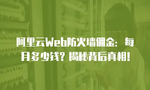 阿里云Web防火墙佣金：每月多少钱？揭秘背后真相！