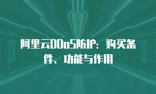 阿里云DDoS防护：购买条件、功能与作用