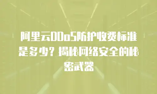 阿里云DDoS防护收费标准是多少？揭秘网络安全的秘密武器
