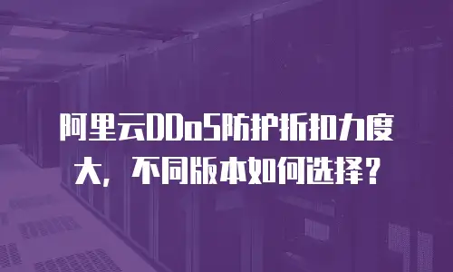 阿里云DDoS防护折扣力度大，不同版本如何选择？