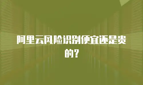 阿里云风险识别便宜还是贵的？