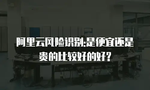 阿里云风险识别:是便宜还是贵的比较好的好?