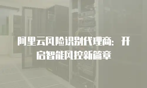 阿里云风险识别代理商：开启智能风控新篇章