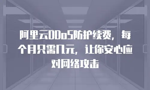 阿里云DDoS防护续费，每个月只需几元，让你安心应对网络攻击