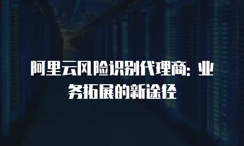 阿里云风险识别代理商: 业务拓展的新途径