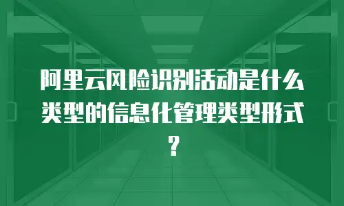 阿里云风险识别活动是什么类型的信息化管理类型形式？