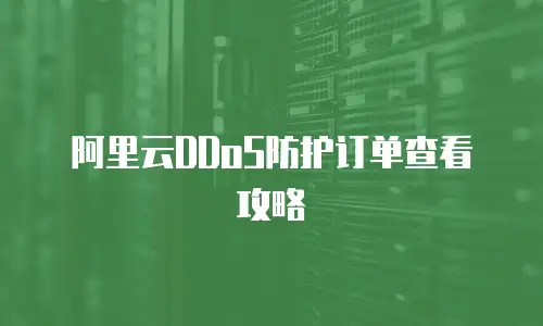 阿里云DDoS防护订单查看攻略