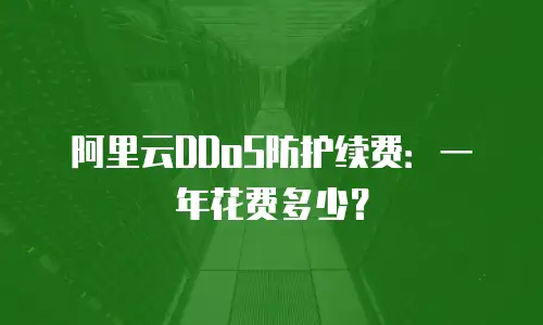 阿里云DDoS防护续费：一年花费多少？