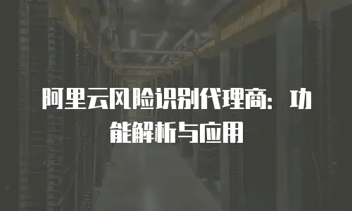 阿里云风险识别代理商：功能解析与应用