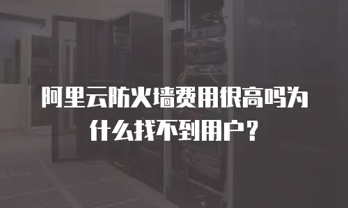 阿里云防火墙费用很高吗为什么找不到用户？