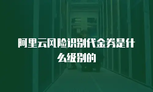 阿里云风险识别代金券是什么级别的