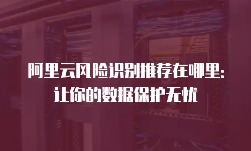 阿里云风险识别推荐在哪里：让你的数据保护无忧