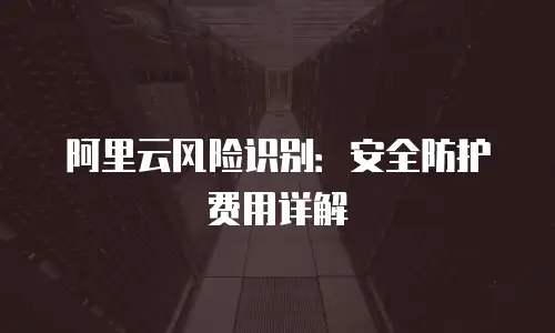 阿里云风险识别：安全防护费用详解