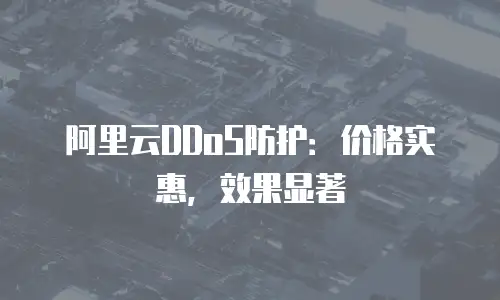 阿里云DDoS防护：价格实惠，效果显著