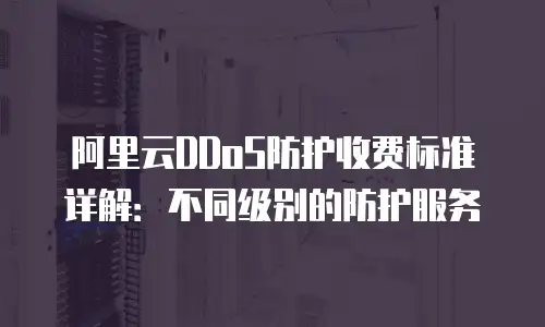 阿里云DDoS防护收费标准详解：不同级别的防护服务