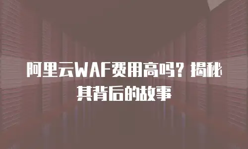 阿里云WAF费用高吗？揭秘其背后的故事