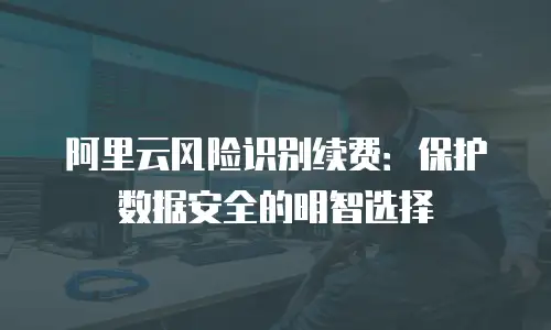 阿里云风险识别续费：保护数据安全的明智选择
