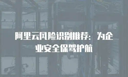阿里云风险识别推荐：为企业安全保驾护航