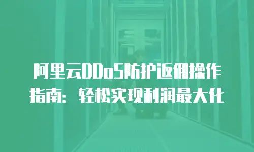 阿里云DDoS防护返佣操作指南：轻松实现利润最大化