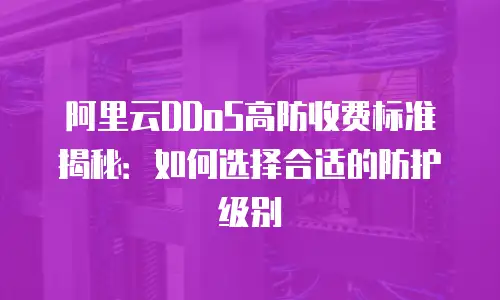 阿里云DDoS高防收费标准揭秘：如何选择合适的防护级别
