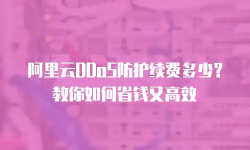 阿里云DDoS防护续费多少？教你如何省钱又高效