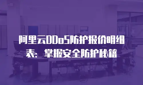 阿里云DDoS防护报价明细表：掌握安全防护秘籍