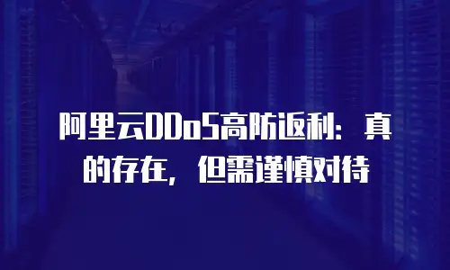 阿里云DDoS高防返利：真的存在，但需谨慎对待
