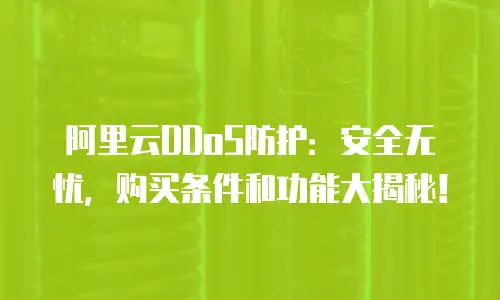 阿里云DDoS防护：安全无忧，购买条件和功能大揭秘！